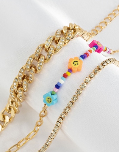 Replica Beach Colorful Beads Smile Rhinestone Bracelet Set #794427 $8.40 USD for Wholesale