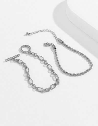 Replica Simple Design Chain 2 Piece Bracelet Sets #794428 $5.35 USD for Wholesale