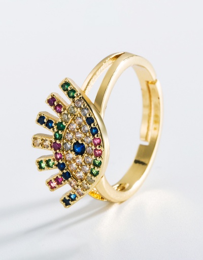 Replica Lip Eyes Shape Inlay Zircon Index Finger Ring #794442 $7.40 USD for Wholesale