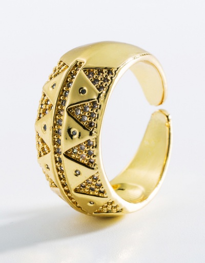 Replica Hyperbole Vintage Geometry Inlay Zircon Ring #794443 $7.43 USD for Wholesale