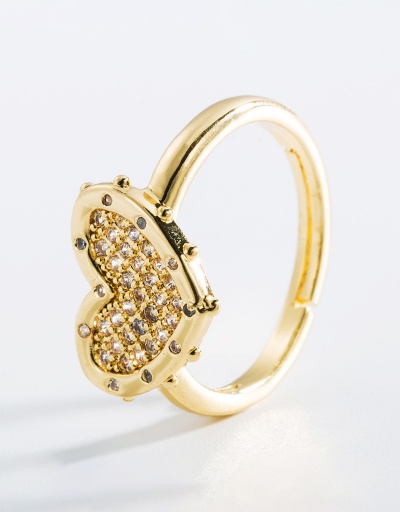 Replica Fashion Heart Hollow Out Design Rhinestone Ring #794445 $7.48 USD for Wholesale