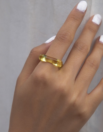 Acrylic Solid Square Fashion Simple Ring #794459 $4.32 USD, Wholesale Fashion Ring