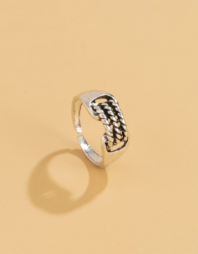 Replica Fashion Twist Silvery Simple Ring For Women #794461 $4.65 USD for Wholesale