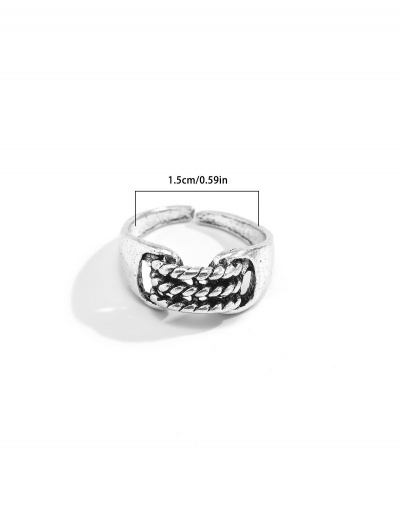 Replica Fashion Twist Silvery Simple Ring For Women #794461 $4.65 USD for Wholesale