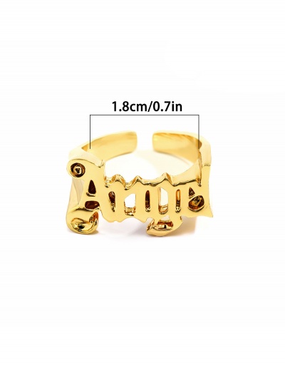 Replica Hip Hop Adjustable Opening Letter Hollow Out Ring #794463 $4.95 USD for Wholesale