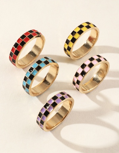 Create Drop Oil Contrast Color Design Ring Chic #794465 $6.34 USD, Wholesale Fashion Ring