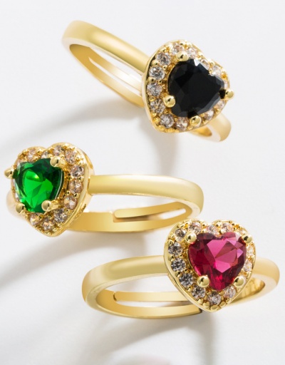 Fashion Heart Zircon Rings For Women  #794467 $7.72 USD, Wholesale Fashion Ring