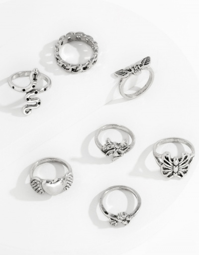 Replica Popular Butterfly Snake Design Rings Set  #794471 $6.83 USD for Wholesale