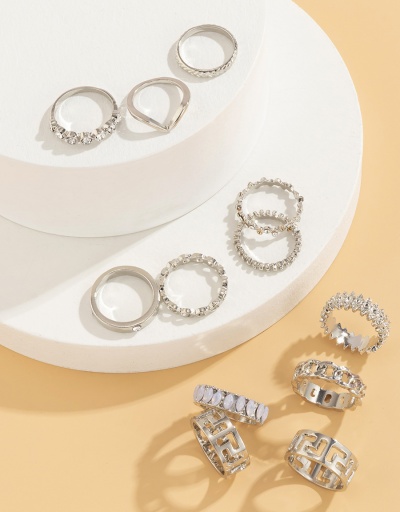 Replica Simple Hollow Out Rhinestone Rings Set  #794474 $8.12 USD for Wholesale