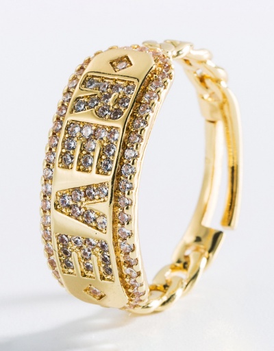 Replica Particular Zircon Letter Eye Rhinestone Ring #794476 $7.83 USD for Wholesale