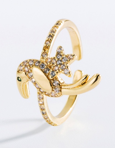 Replica Stylish Eye Heart Bird Shape Zircon Ring #794478 $8.96 USD for Wholesale