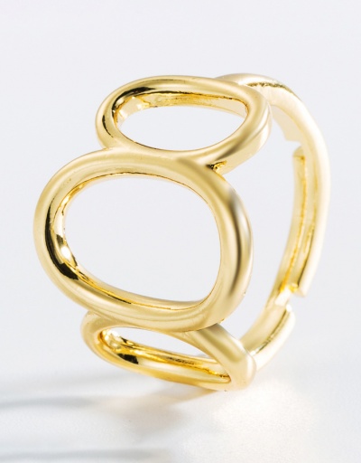 Replica Chic Geometry Hollow Out 18K Ring #794479 $7.53 USD for Wholesale