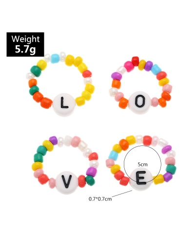 Replica Create Fashion Colourful Beads Rings Accessories #794483 $6.89 USD for Wholesale