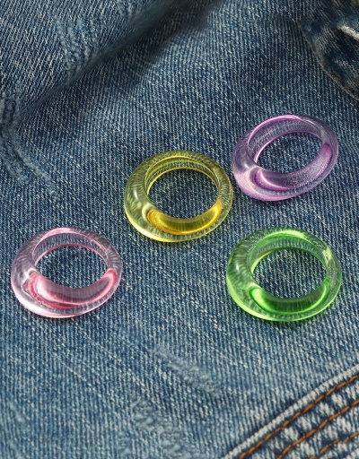 Replica Candy Color Cute Honey Girl Resin Rings #794484 $6.21 USD for Wholesale