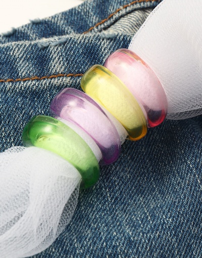 Replica Candy Color Cute Honey Girl Resin Rings #794484 $6.21 USD for Wholesale