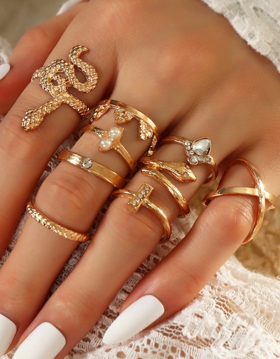 Alloy Material Snake Shape Women Rings Set #794491 $7.83 USD, Wholesale Fashion Ring