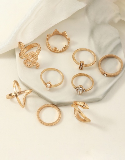 Replica Alloy Material Snake Shape Women Rings Set #794491 $7.83 USD for Wholesale