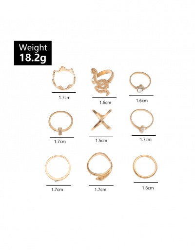 Replica Alloy Material Snake Shape Women Rings Set #794491 $7.83 USD for Wholesale