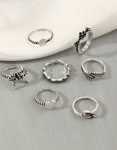 Replica Vintage Geometry Ring 7 Pieces Sets #794492 $7.25 USD for Wholesale