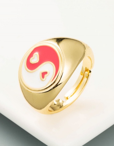 Replica Copper Simple Contrast Color Rings For Women  #794495 $8.78 USD for Wholesale