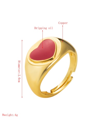 Replica Hip Hop Heart Contrast Color Rings  #794496 $7.25 USD for Wholesale