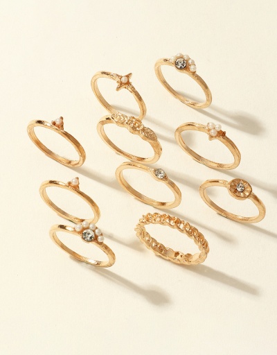 Replica Easy Matching Faux Pearl Rhinestone Ring Sets #794499 $7.85 USD for Wholesale