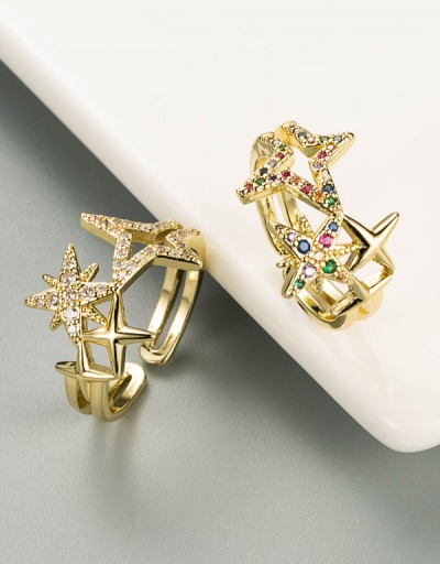 Fashion Zircon Hollow Out Star Ring For Unisex #794502 $7.25 USD, Wholesale Fashion Ring