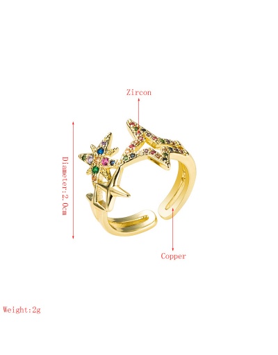 Replica Fashion Zircon Hollow Out Star Ring For Unisex #794502 $7.25 USD for Wholesale