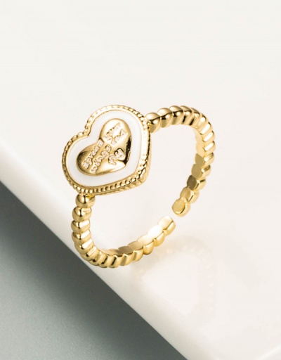 Replica Simple Design Heart Letter Ring For Lovers #794503 $7.73 USD for Wholesale