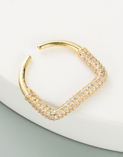 Replica Chic Geometric Zircon Open Ring For Unisex #794504 $11.88 USD for Wholesale