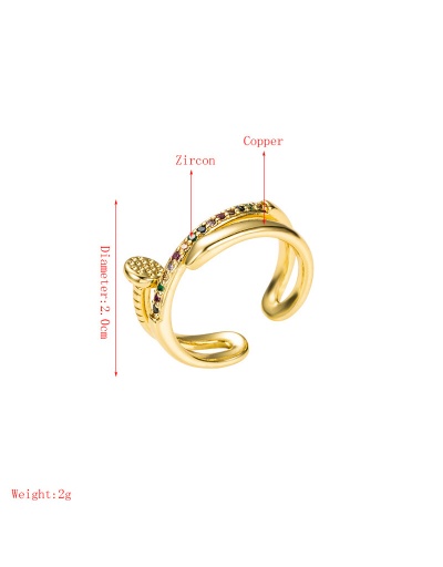 Replica New Copper Zircon Open Ring For Unisex #794505 $7.25 USD for Wholesale