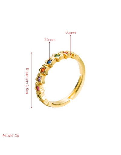 Replica Unisex Star Rhinestone Letter Hollow Out Ring #794508 $6.68 USD for Wholesale