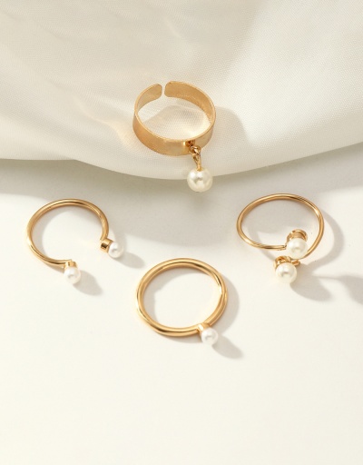 Replica New Faux Pearl Pendant Open Ring Sets #794511 $8.45 USD for Wholesale