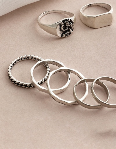 Replica Hip Hop Street Animal 7 Ring Set For Women #794514 $6.94 USD for Wholesale