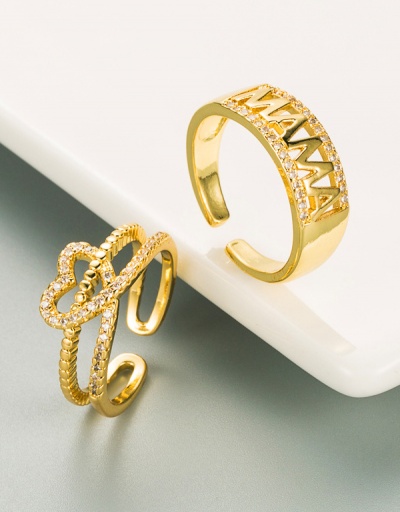  Easy Matching Heart Letter Rhinestone Hollow Out Ring #794520 $7.83 USD, Wholesale Fashion Ring