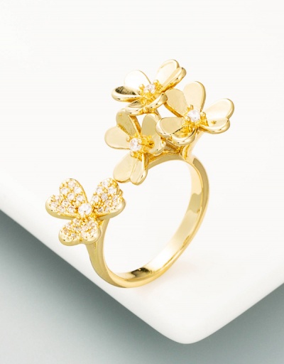 Replica Vintage Flower Rhinestone Ring For Women #794522 $6.68 USD for Wholesale