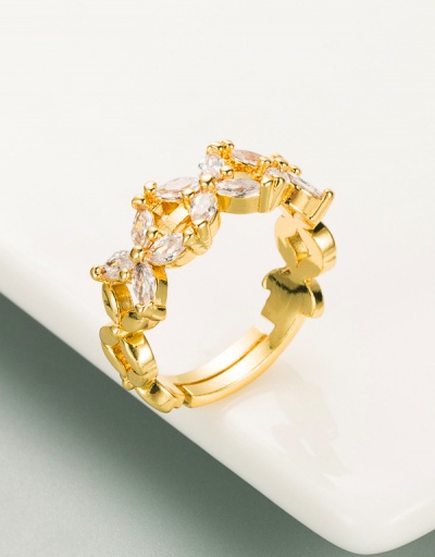 Replica Euro Letter Flower Rhinestone Ring For Unisex #794523 $8.76 USD for Wholesale