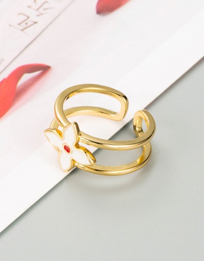 Replica Dripping Oil Geometry Copper Golden Ring #794524 $7.67 USD for Wholesale