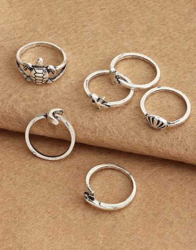 Replica Vintage Shell Star Crescent Animal 6 Ring Sets #794527 $7.21 USD for Wholesale