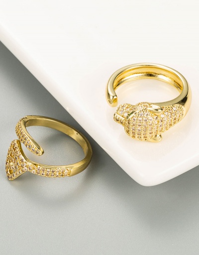 Replica Trendy Chic Golden Zircon Geometry Rings #794528 $8.60 USD for Wholesale