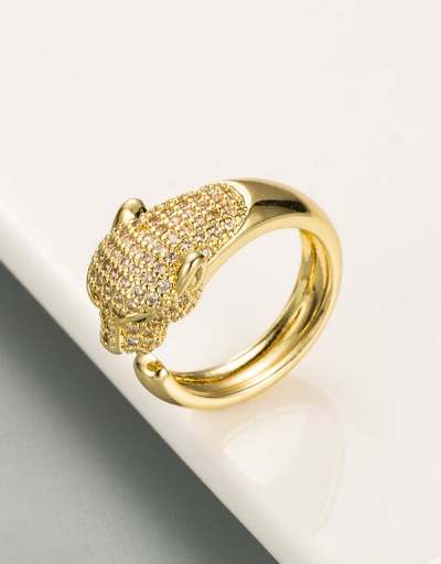 Replica Trendy Chic Golden Zircon Geometry Rings #794528 $8.60 USD for Wholesale