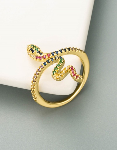 Replica Create Vintage Snake Shape Zircon Ring #794530 $10.86 USD for Wholesale