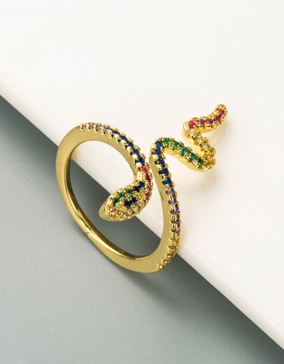 Replica Create Vintage Snake Shape Zircon Ring #794530 $10.86 USD for Wholesale