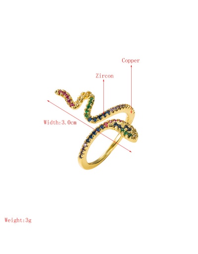 Replica Create Vintage Snake Shape Zircon Ring #794530 $10.86 USD for Wholesale