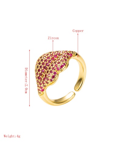 Replica Online Copper Inlay Zircon Lovers Ring #794532 $10.88 USD for Wholesale