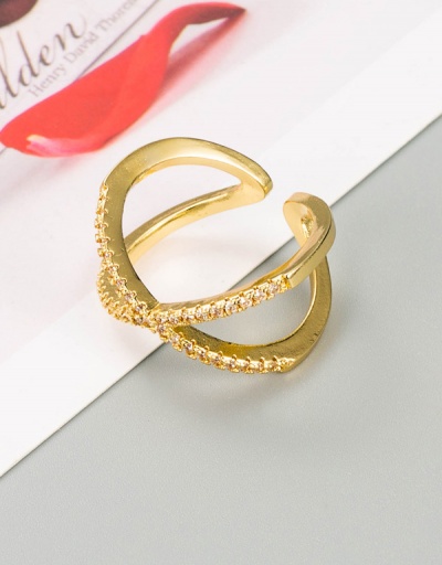 Replica Fashion Geometry Shape Zircon Index Finger Ring #794534 $7.85 USD for Wholesale