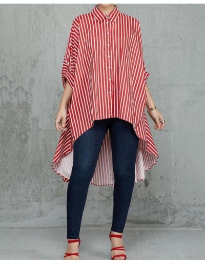 Fashion Casual Striped Women's Short Sleeve Shirts Half Sleeve Turndown Collar #794540 $25.14 USD, Wholesale Fashion Blouses