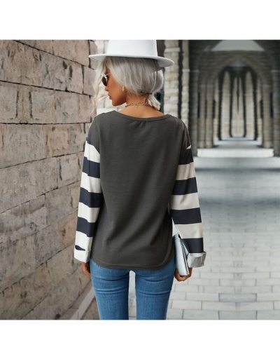 Replica  Fashion Leopard Print Round Neck Women's Casual Knitwear Long Sleeve Crew Neck #794585 $22.52 USD for Wholesale