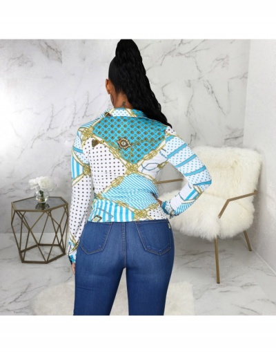 Replica  Fashion Printing Long Sleeve Women's Blouse Long Sleeve Turndown Collar #794621 $44.44 USD for Wholesale