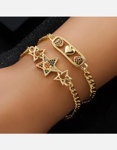 Cute Star  Heart Hollow Out Zircon  Bracelets #794642 $10.01 USD, Wholesale Fashion Bracelet